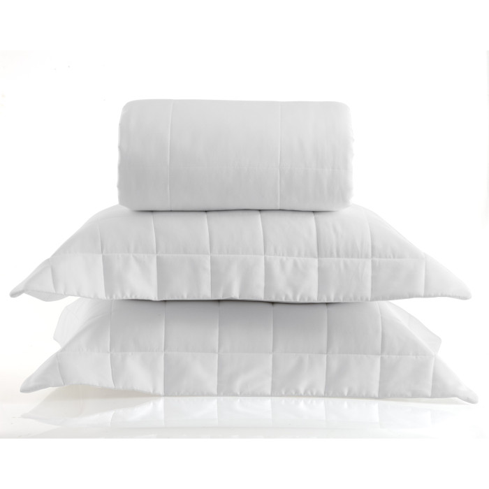 COLCHA QUEEN SATINEE SQUARE BRANCO