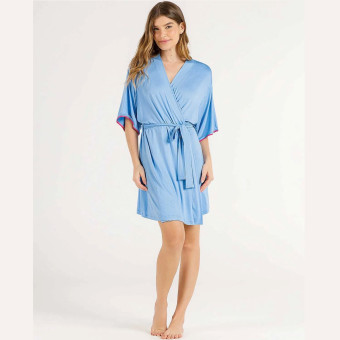 ROBE MANGA 3/4 AZUL