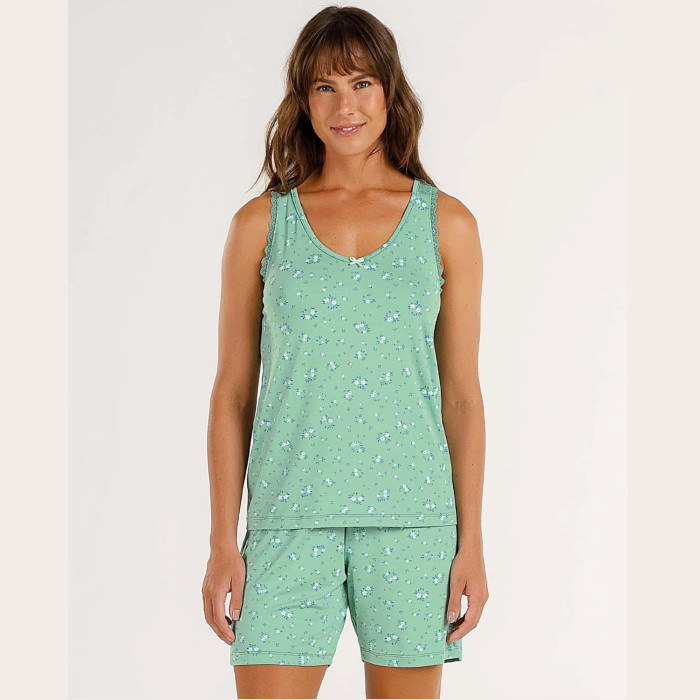 SHORT DOLL REGATA FLORAL LIBERTY VERDE