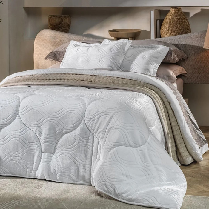 EDREDOM QUEEN BLEND ELEGANCE BLANC