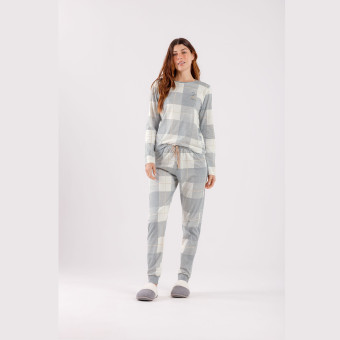 PIJAMA FEMININO MALHA COMFORT XADREZ