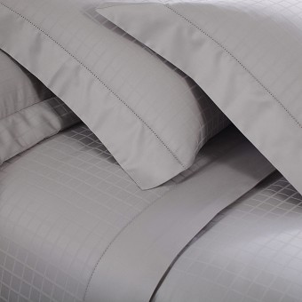 JG LENÇOL KING DAMASK SQUARE CINZA