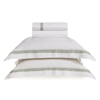 JG LENÇOL QUEEN VERCELLI BRANCO/VERDE