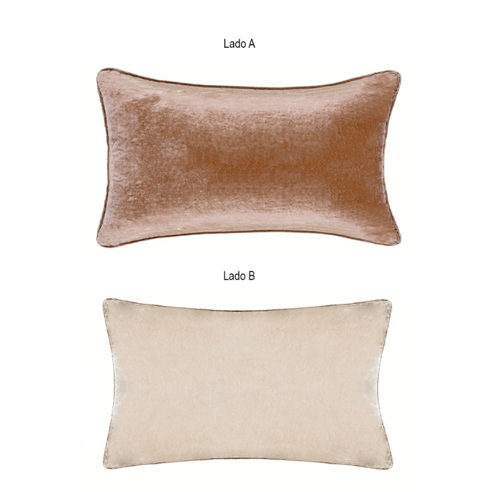 ALMOFADA 30X50 VELLURE ROSE