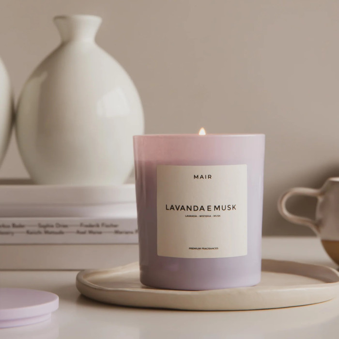 VELA AROMATICA LAVANDA E MUSK BLOOM