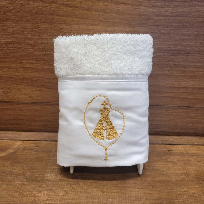 TOALHA LAVABO NOSSA SENHORA APARECIDA DOURADA BC