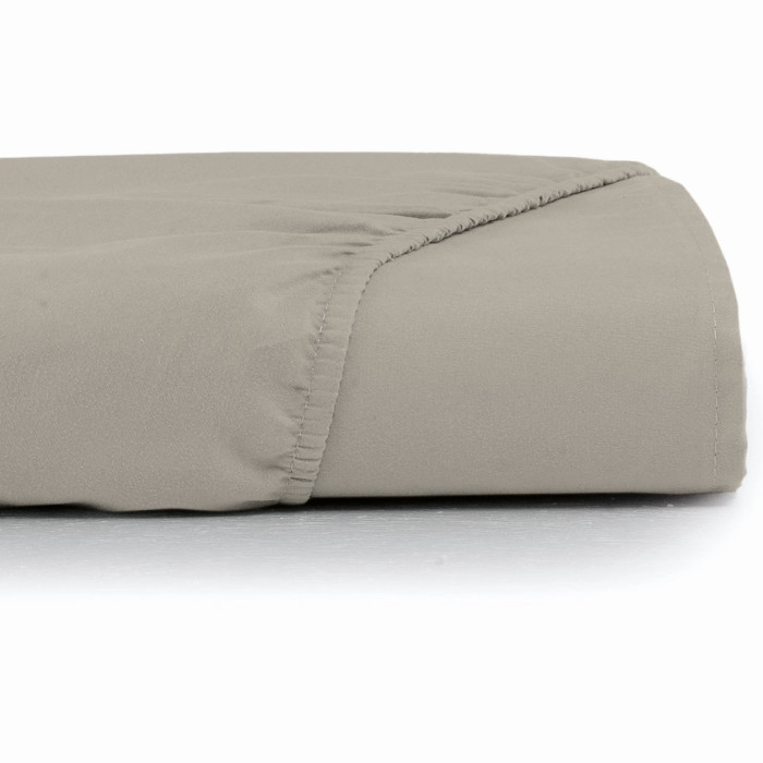 LENÇOL CASAL MALHA FIO PENTEADO CINZA PLATINUM