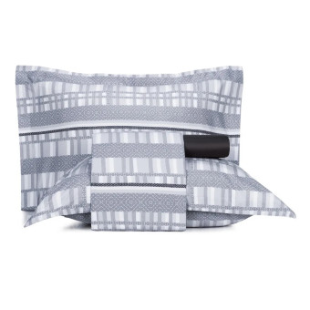 JG LENÇOL KING TOQUE ACETINADO TONAL GREY