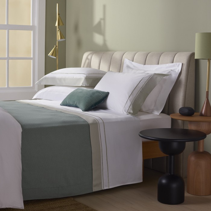 JG LENÇOL QUEEN SAVILE BRANCO/VERDE MOUSSE