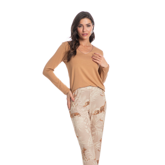 PIJAMA LONGO VITORIA B BEGE