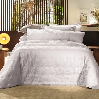 COLCHA KING TOQUE ACETINADO ANARRUGA BRANCO