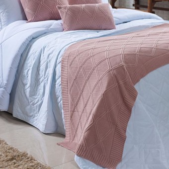 KIT PESEIRA E DUAS ALMOFADAS TORONTO ROSA