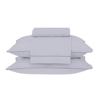 JG LENÇOL CASAL BASIC PERCALLE CINZA