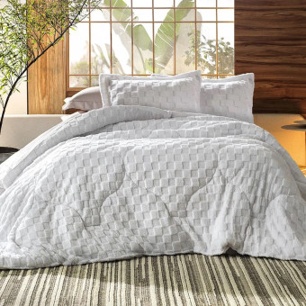 EDREDOM KING BLEND SENSE SNOW BRANCO