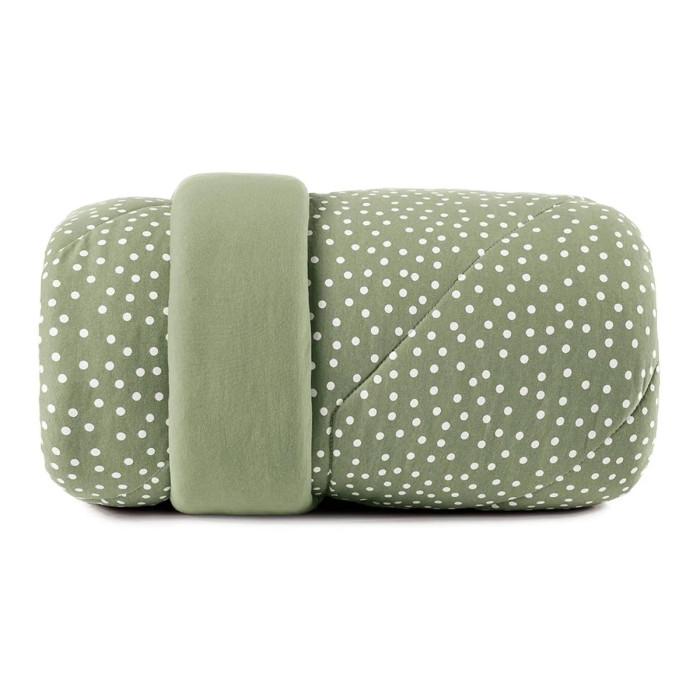 EDREDOM SOLTEIRO MALHA FIO PENTEADO BITS VERDE