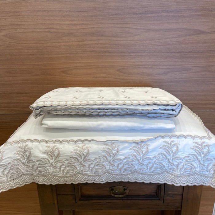 JG LENÇOL QUEEN LA COLLINA BRANCO/LEGNO