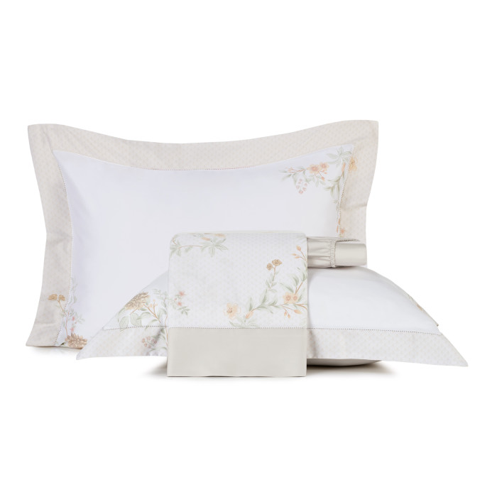 JG LENÇOL KING CETIM SUBLIME PONTO AJOUR FLORALINE