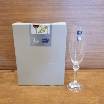 JG 6 TACAS CHAMPAGNE ELISA 220ML TRANSPARENTE