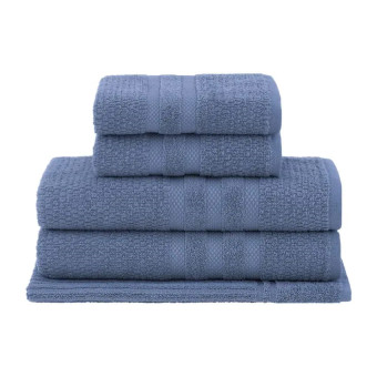 JG TOALHAS 5 PCS VANILLA EXTRA SOFT AZUL CLASSIC