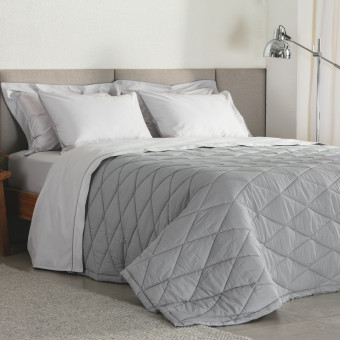 JG LENÇOL CASAL BASIC PERCALLE CINZA