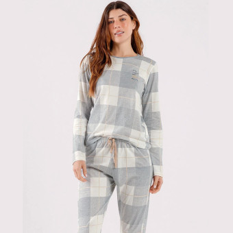 PIJAMA FEMININO MALHA COMFORT XADREZ