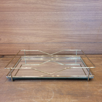 BANDEJA VIVI 15 X 25 CM GOLDEN