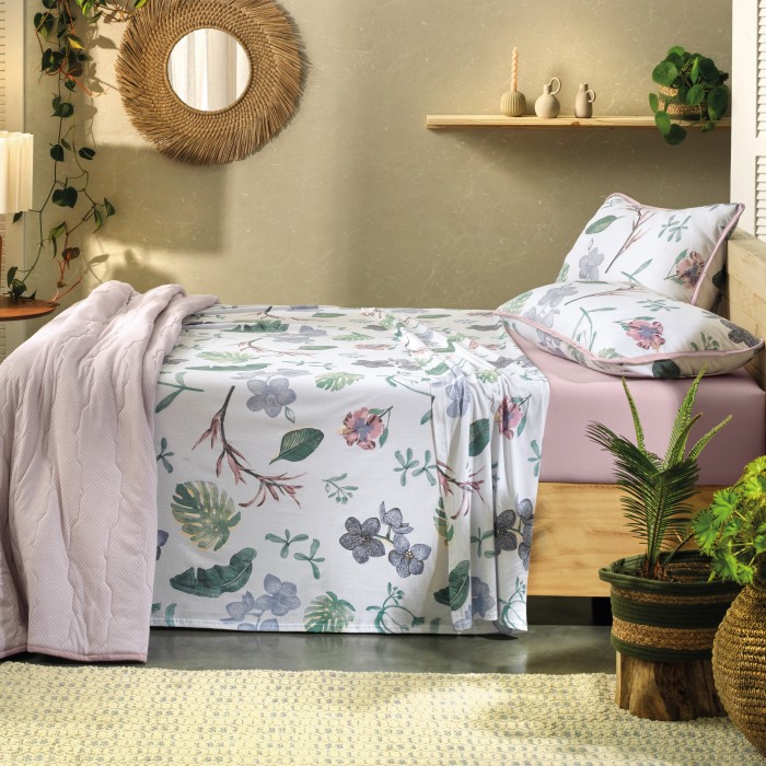 JG LENÇOL CASAL MALHA FIO PENTEADO NATIVAS