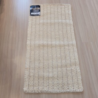 TAPETE 60X120  MILAO DUPLA FACE BEGE/ALGODAO