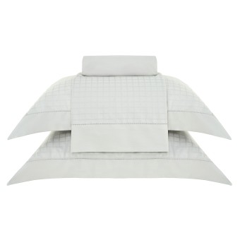 JG LENÇOL QUEEN DAMASK SQUARE CINZA