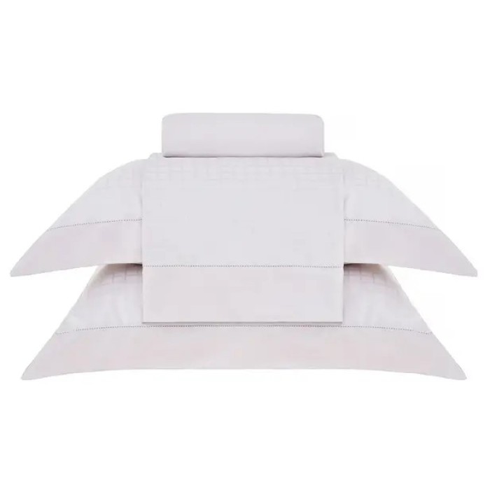 JG LENÇOL QUEEN DAMASK SQUARE ROSA