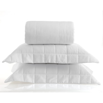 COLCHA QUEEN SATINEE SQUARE BRANCO