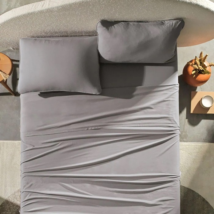 JG LENÇOL SOLTEIRO MALHA FIO PENTEADO CINZA PLATIN