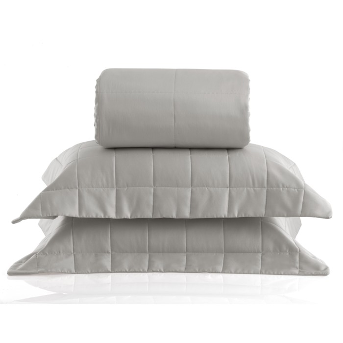 COLCHA QUEEN SATINEE SQUARE FEND STONE