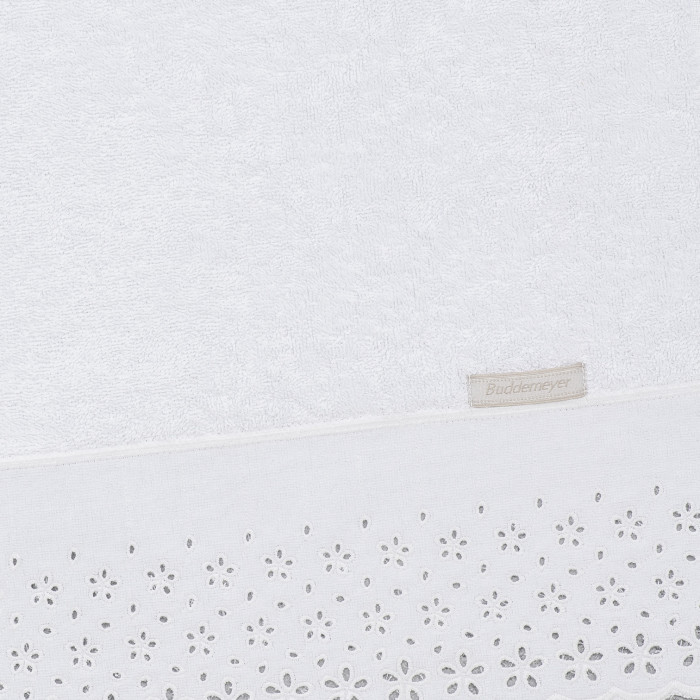 JG 2 TOALHAS LAVABO C/APLICACAO CRYSTAL BRANCO