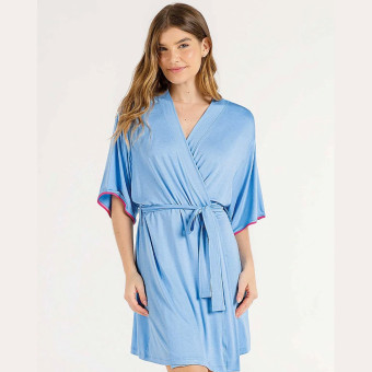 ROBE MANGA 3/4 AZUL