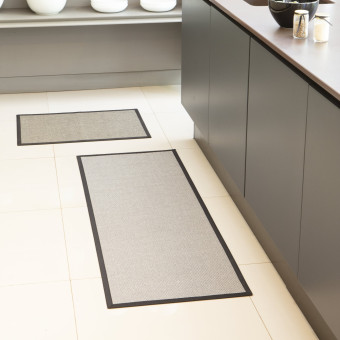 TAPETE 60X180 MULTI CINZA