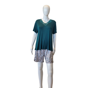 PIJAMA SHORTAO BEL VERDE ESCURO
