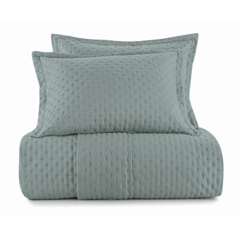 COLCHA SOLTEIRO TOQUE ACETINADO FRISSOM AZUL ETIEN