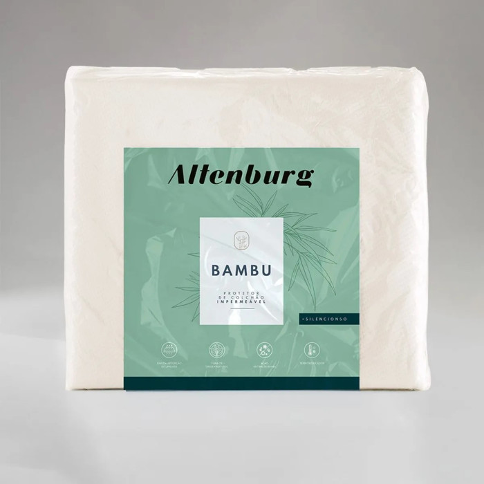 PROTETOR DE COLCHÃO CASAL BAMBU BRANCO