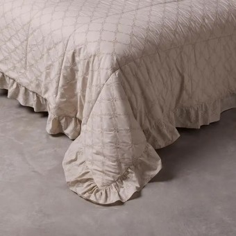 COLCHA QUEEN IVORY BEGE DUNA