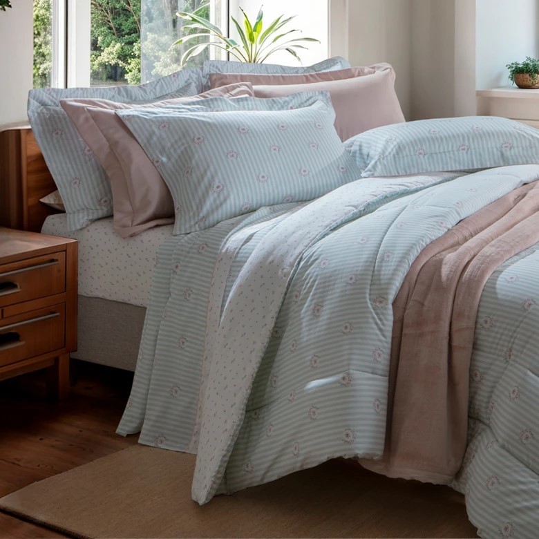 JG LENÇOL SOLTEIRO VIDA BELA PIVONE