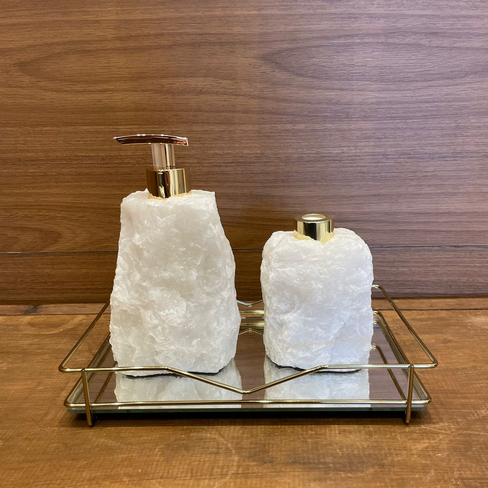 KIT DIFUSOR E SABONETEIRA BRUTA BRANCO