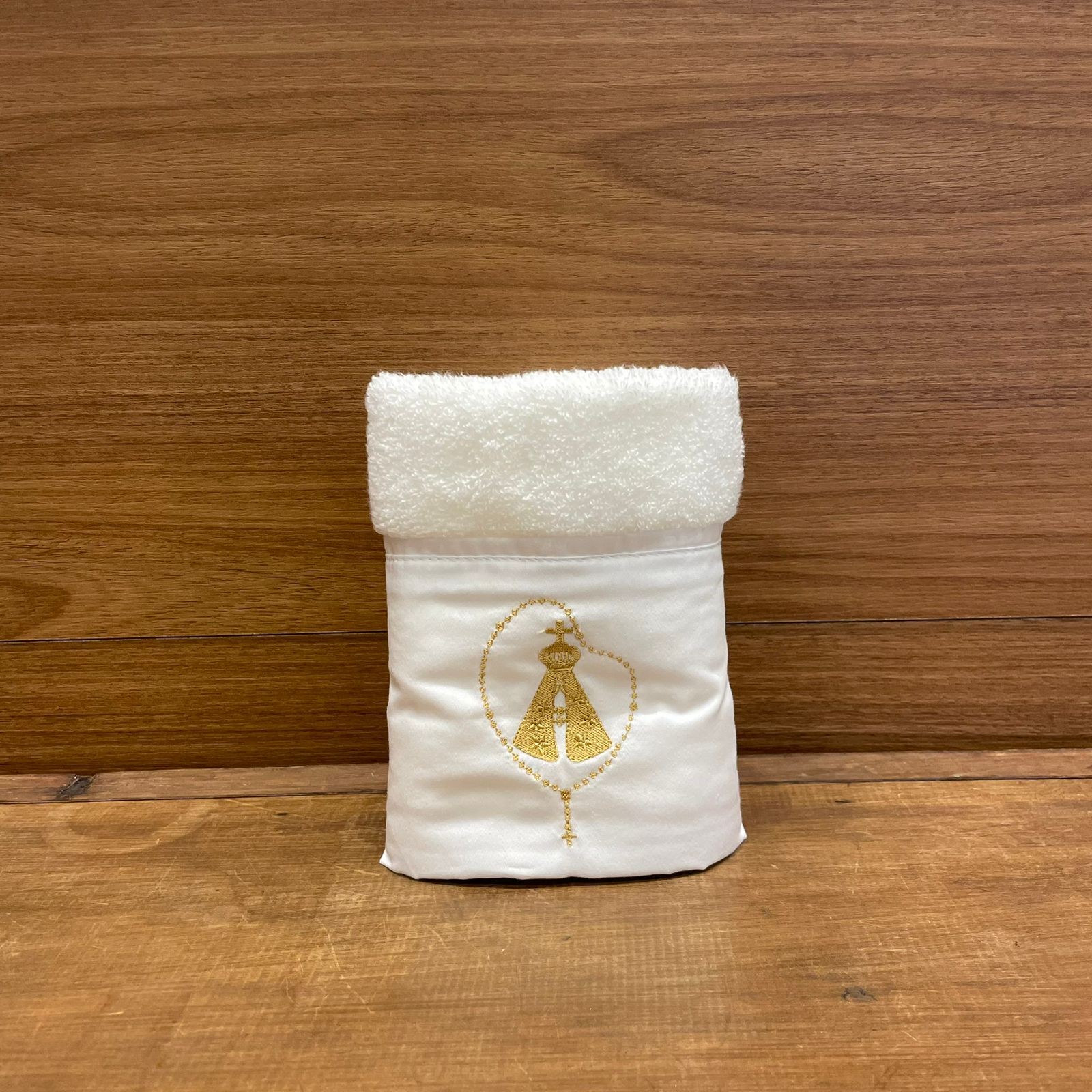 TOALHA LAVABO NOSSA SENHORA APARECIDA DOURADA BC