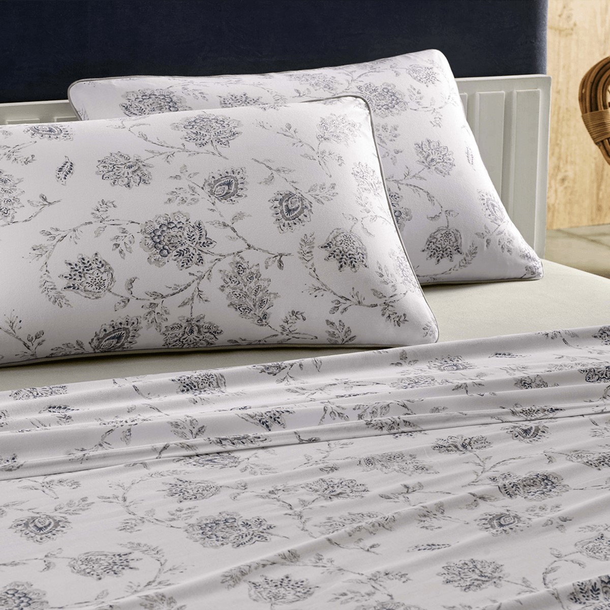 JG LENÇOL CASAL  MALHA FIO PENTEADO CELESTE