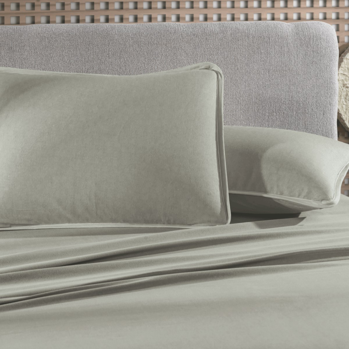 JG LENÇOL CASAL MALHA FIO PENTEADO CINZA PLATINUM