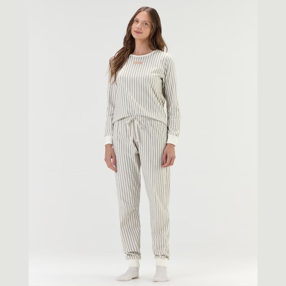 PIJAMA FEMININO LONGO MALHA ON FOR DREAMS