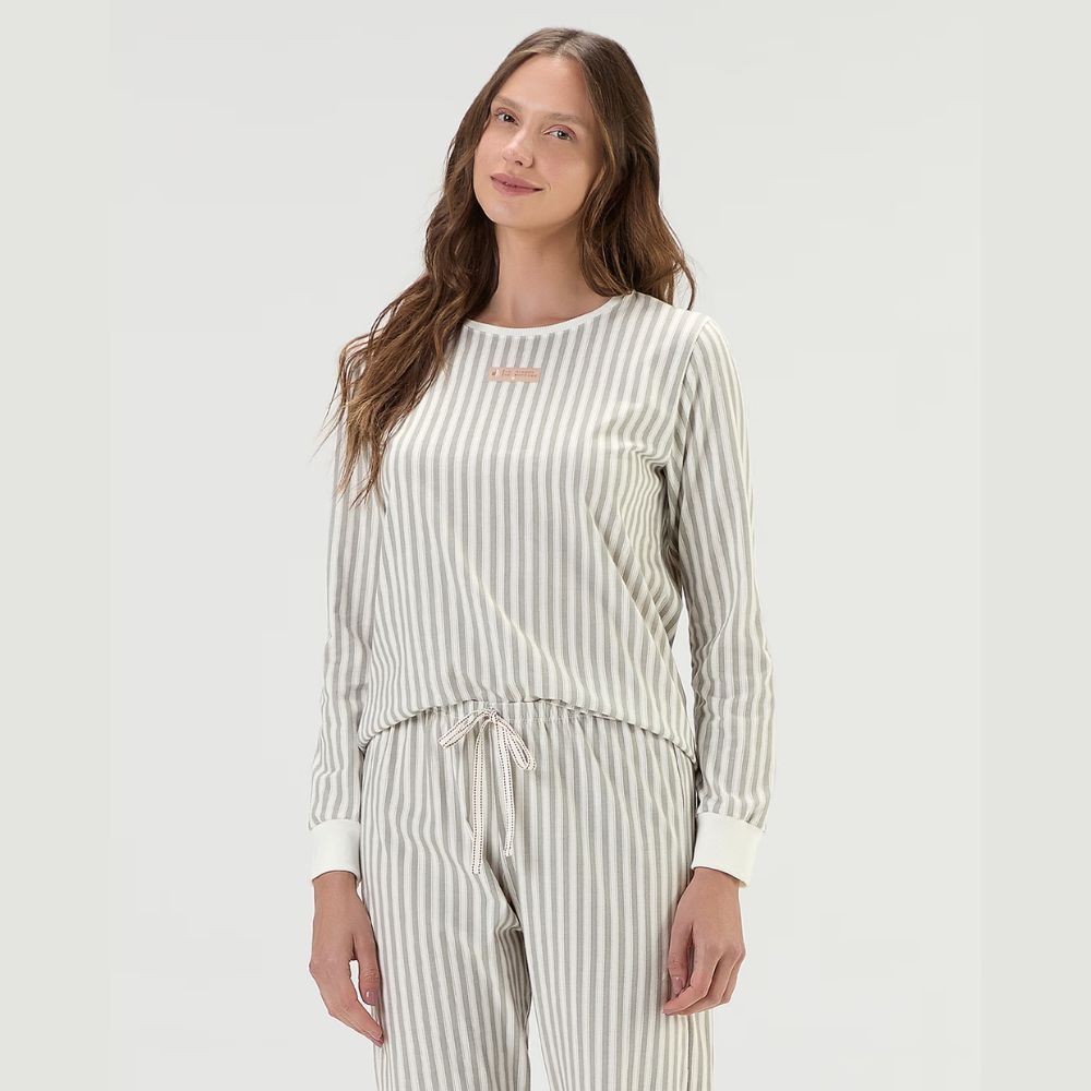 PIJAMA FEMININO LONGO MALHA ON FOR DREAMS