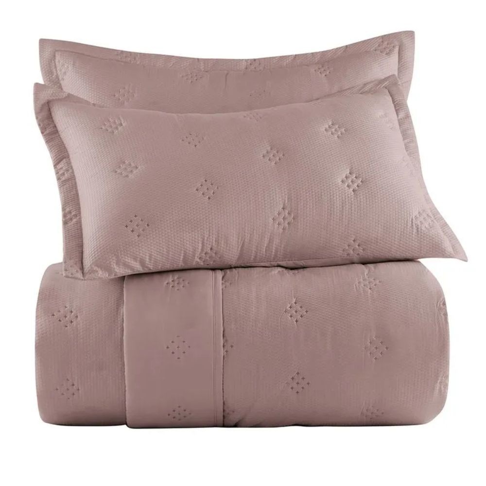 COLCHA KING TOQUE ACETINADO ANARRUGA MARROM ETNICO