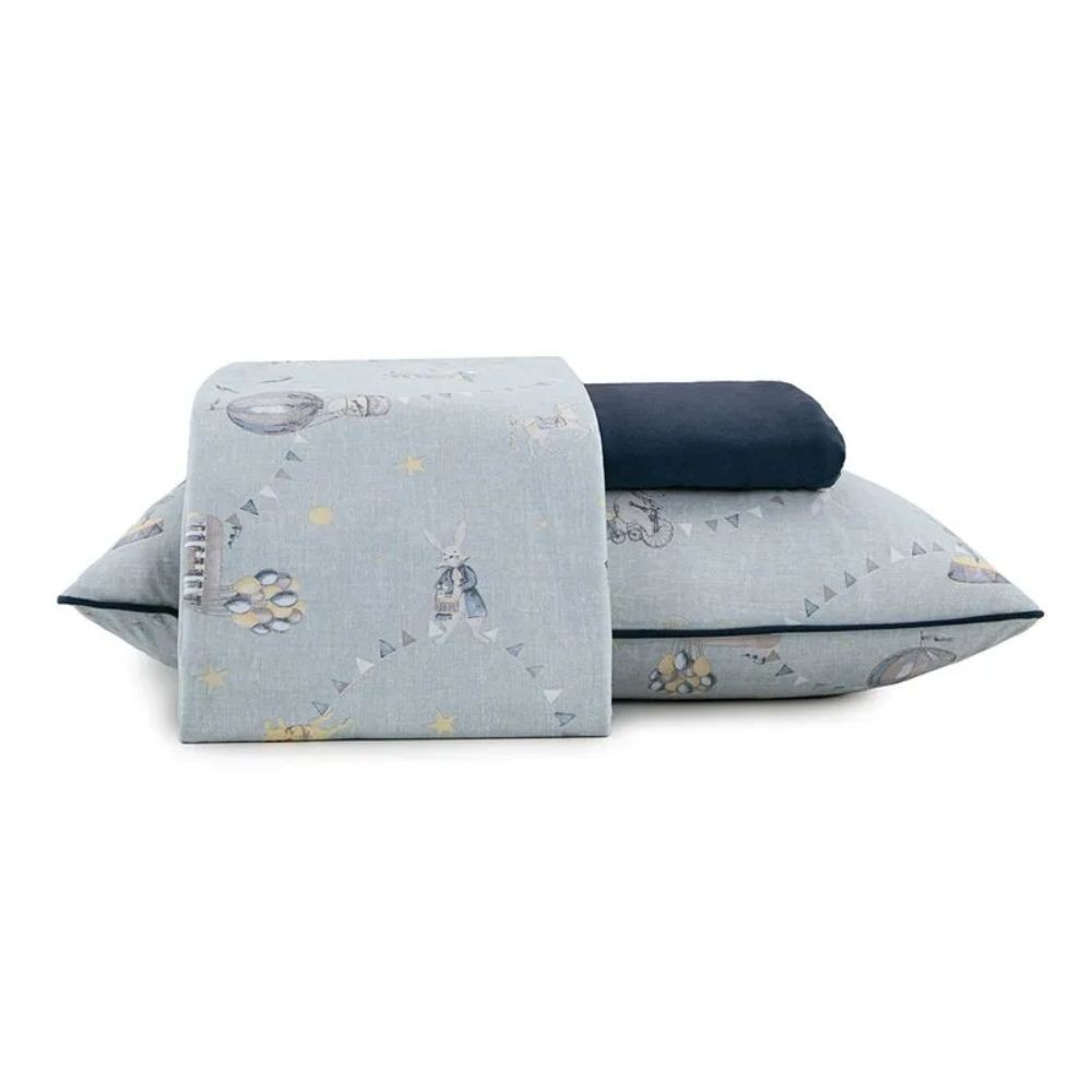 JG LENÇOL SOLTEIRO MUNDO KIDS MALHA CIRCO POP