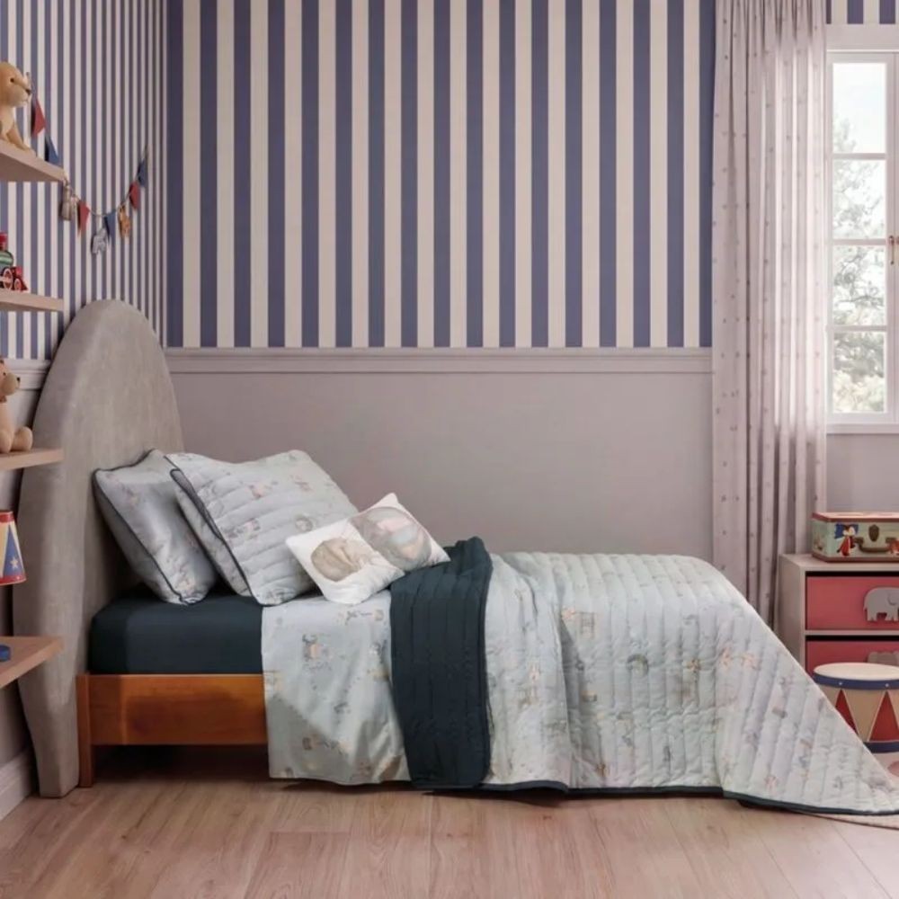 COLCHA SOLTEIRO MUNDO KIDS MALHA CIRCO POP